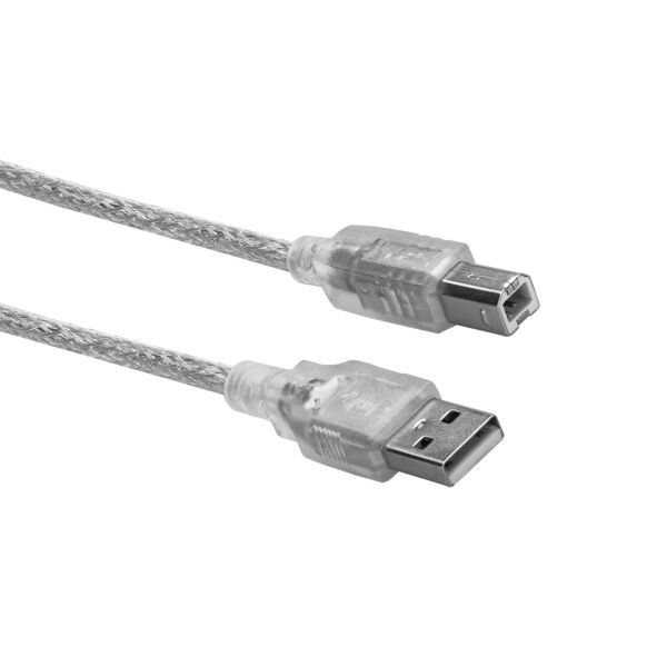 S-link SL-U2007 USB 2.0 7m Şeffaf Yazıcı Kablo