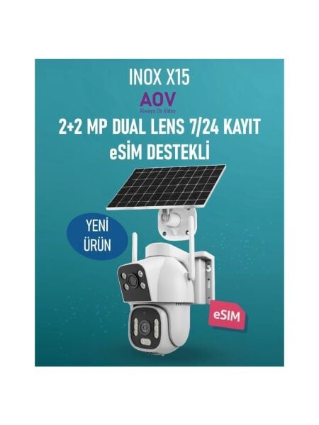 INOX X15 2+2 MP 3.6mm Dual Lens AOV Hieasy 4G PTZ Kamera