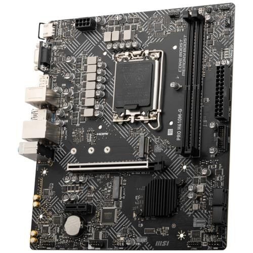 Msı PRO H610M-G DDR5 SOKET 1700 5600(OC) HDMI/VGA/DP M.2 USB3.2 1X 1G LAN MATX