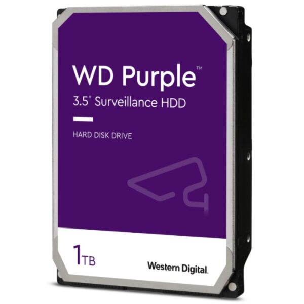 1 TB WD 3.5'' Purple SATA3 5400RPM 64MB 7/24 WD11PURZ Güvenlik 3 Yıl Dist Garanti