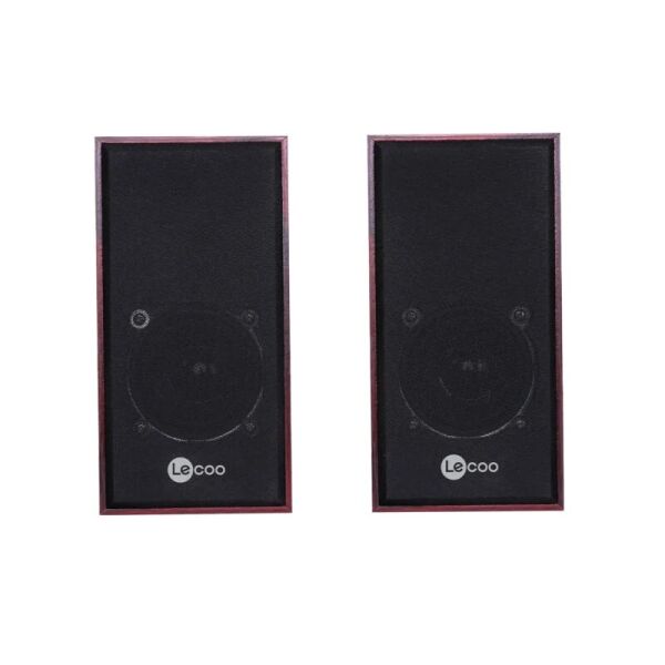 Lecoo DS105 Kablolu USB+3.5mm Jack Girişli 6W Stereo Masaüstü Ahşap Hoparlör