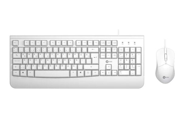 Lenovo Lecoo CM105 Q Türkçe USB Beyaz Klavye + Mouse Seti