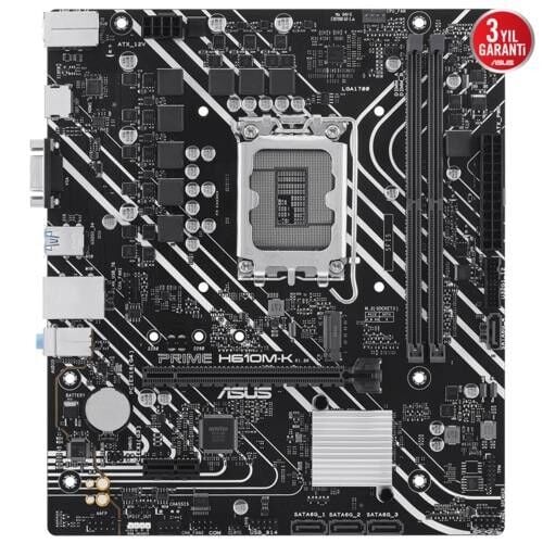 Asus PRIME H610M-K DDR5 Intel 1700P 5600 HDMI VGA M2 USB3.2 mATX