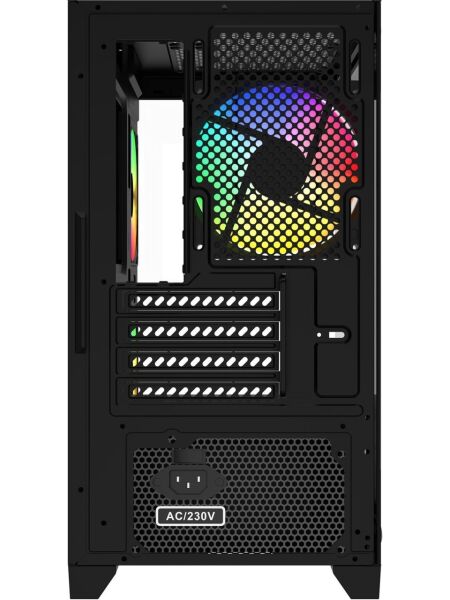 GameBooster GB-M6001B 600w 4x12cm Rainbow Fanlı USB 3.0 Seaview MidT mATX Gaming
