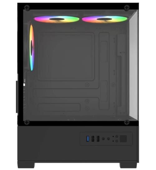 PowerBoost PB-M5001B 500w 3x12cm Rainbow Fanlı USB 3.0 Seaview mATX Gaming Siyah