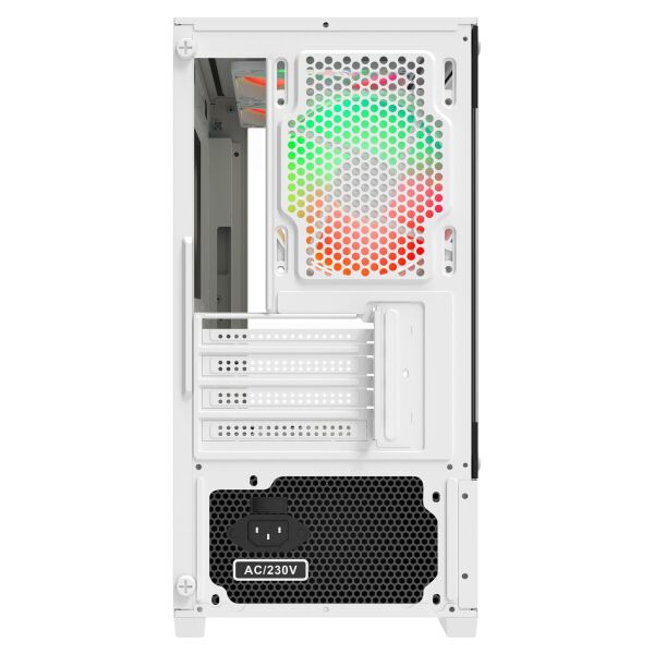 PowerBoost PB-M5001W 500w 3x12cm Rainbow Fanlı USB 3.0 Seaview mATX Gaming Beyaz