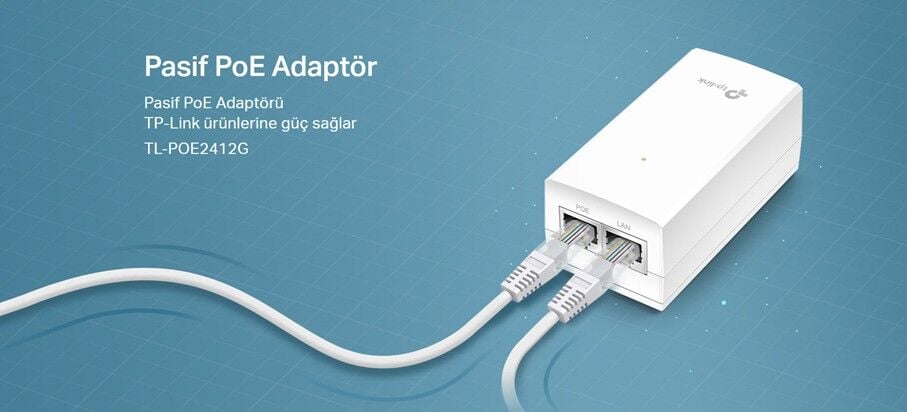 Tp-link TL-POE2412G 2 Port 10/100/1000 24V 12W Pasif POE Adaptör