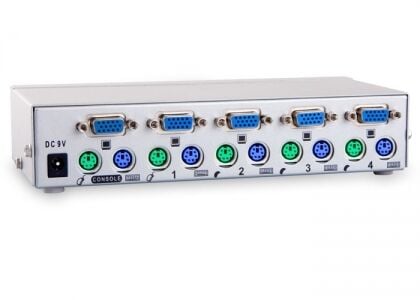 S-link SL-2041 4 Portlu Ps2 1.8m M/M Kablolu Otomatik Kvm Switch