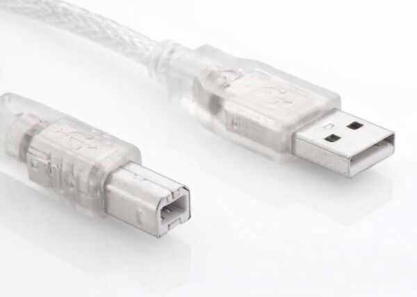 S-link SL-U2005 Usb2.0 5m Şeffaf Usb Yazıcı Kablo