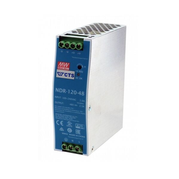 Mean-Well NDR-120-48 120W 48VDC 2.5A Endüstriyel DIN Ray Güç Kaynağı