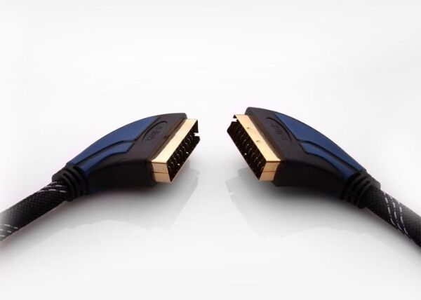 S-link SLX-935 SCART 2M Gold+Kılıflı Kablo