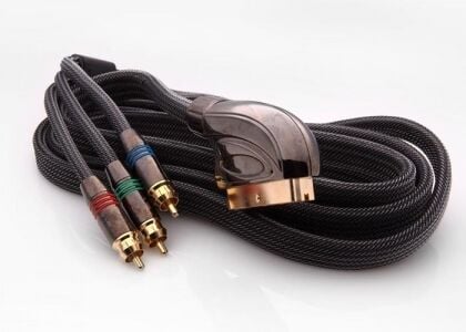 S-link SLX-M997 SCART TO 3RCA 2M Gold+Metal Kablo