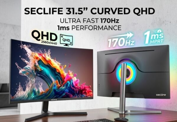 Seclife 31.5'' RC315170H1 2560*1440 1ms 170Hz DP+HDMI+USB R1800 Curve QHD Monitör