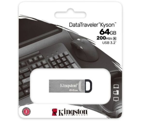 64GB Kingston DTKN/64GB DataTraveler Kyson Metal USB 3.2 Gen 1 Flash Bellek