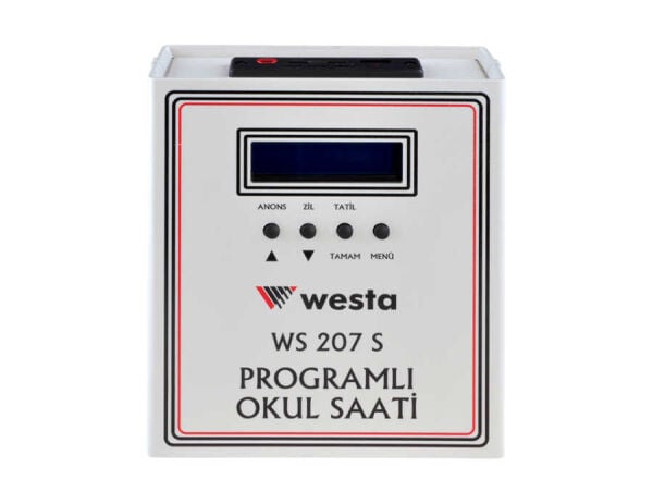 WESTA WS-207S USB Girişli Akıllı Okul Zil Saati Programlı Zil Kontrol Cihazı