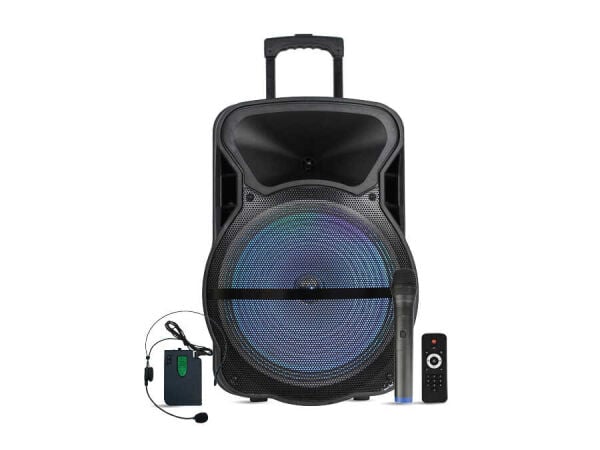 WESTA WAP-15503ET 15'' 300W 2 Yollu Şarjlı Aktif Kabin Hoparlör 2 Mikrofonlu