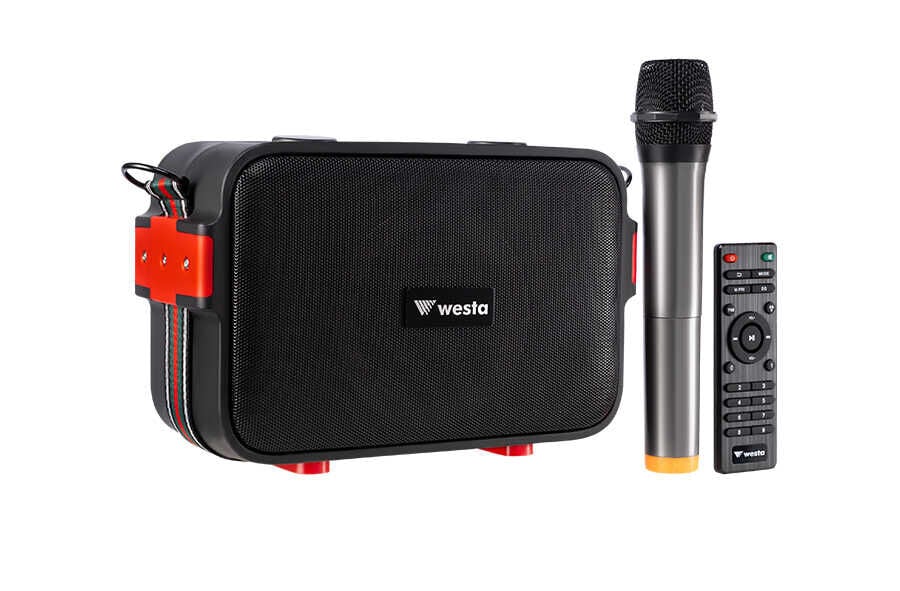 WESTA WAP-500H 5.25'' 40W 2 Yollu Şarjlı Aktif Kabin Hoparlör 1 El Mikrofonlu