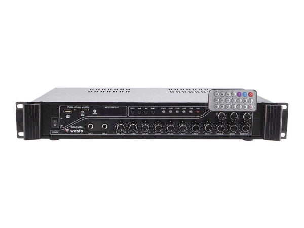 WESTA WM-2080U 200W 3 Bölgeli 100V Trafolu USB Bluetooth Mikser Amfi
