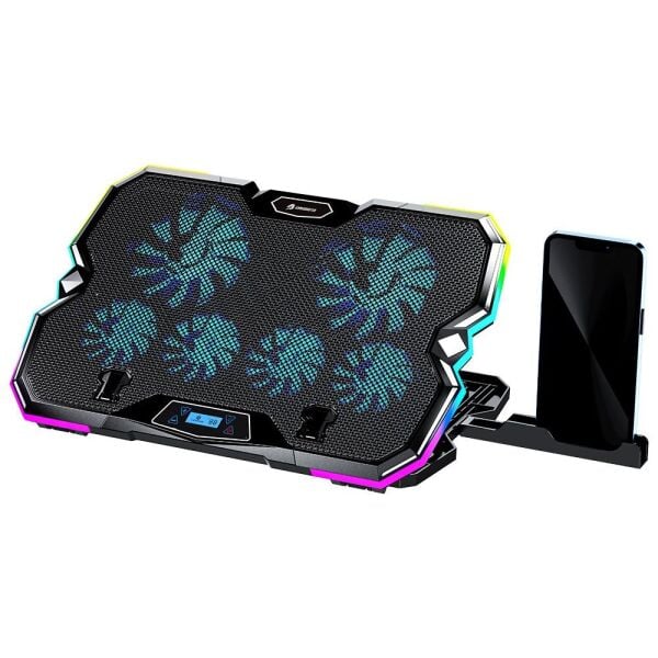 GameBooster GB-NS10 Hurricane RGB+Telefon Stant Notebook Soğutucu