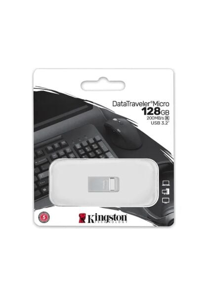 128GB Kingston DTMC3G2/128GB Micro 200MB/s Metal USB 3.2Gen1 Flash Bellek