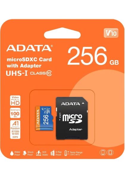 256GB Adata Premier Micro SDHC U1/C10 AUSDX256GUICL10A1-RA1