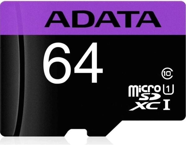 64GB Adata Premier Micro SDHC U1/C10 AUSDX64GUICL10A1-RA1