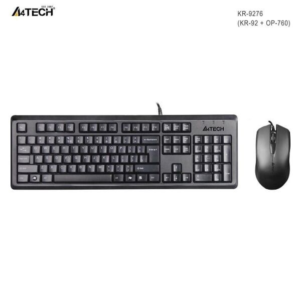 A4 Tech KR-9276 Q Kablolu USB Q MMedya Klavye + Optik Mouse Set