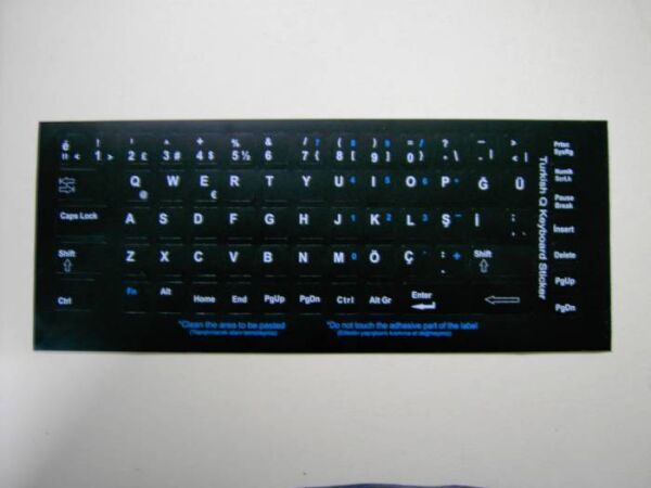 Addıson 300161 Türkçe Q Black Klavye Sticker