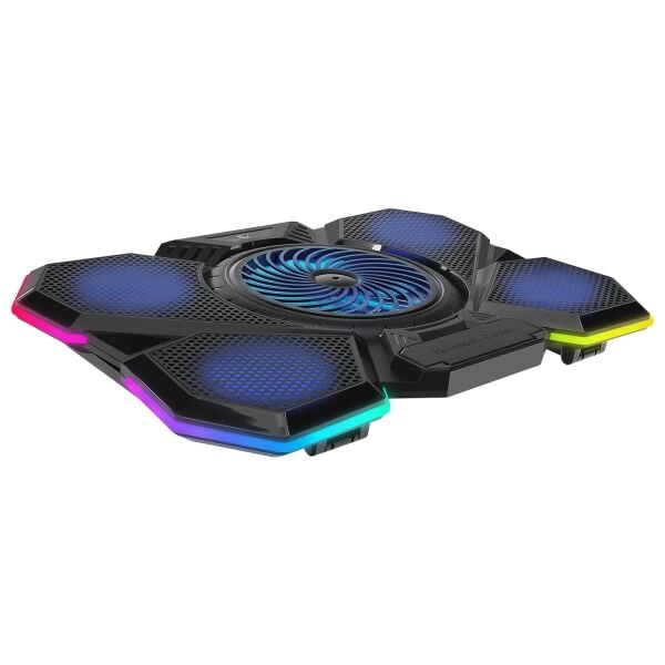 Addison Rampage AD-RC13 BELLATRIX Siyah 5 Fan 2 USB RGB Işıklı 15-17 Notebook So