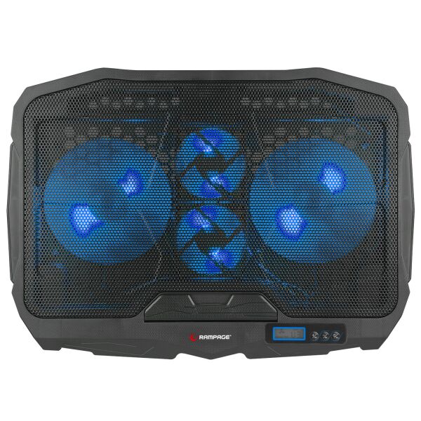 Addison Rampage AD-RC4 Mavi Ledli 2*125mm+2*70mm Işıklı Fan 15-17 Notebook Soğut