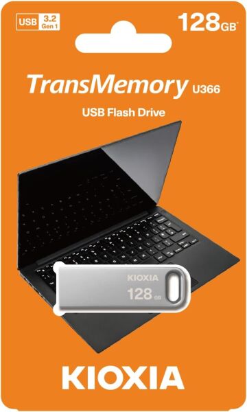 128GB KIOXIA USB3.2 U366 Metalik Kasa LU366S128GG4 Flash Bellek