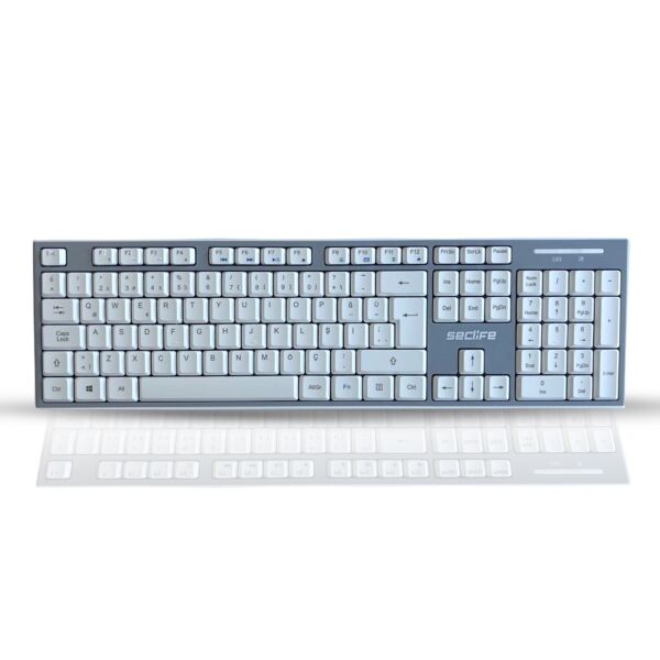 Seclife SKM-663 Q Beyaz Kablosuz Multimedya Klavye Mouse Set