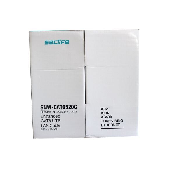 Seclife SNW-C6520G 23AWG UTP 305m İç Ortam Cat6 Kablo Gri