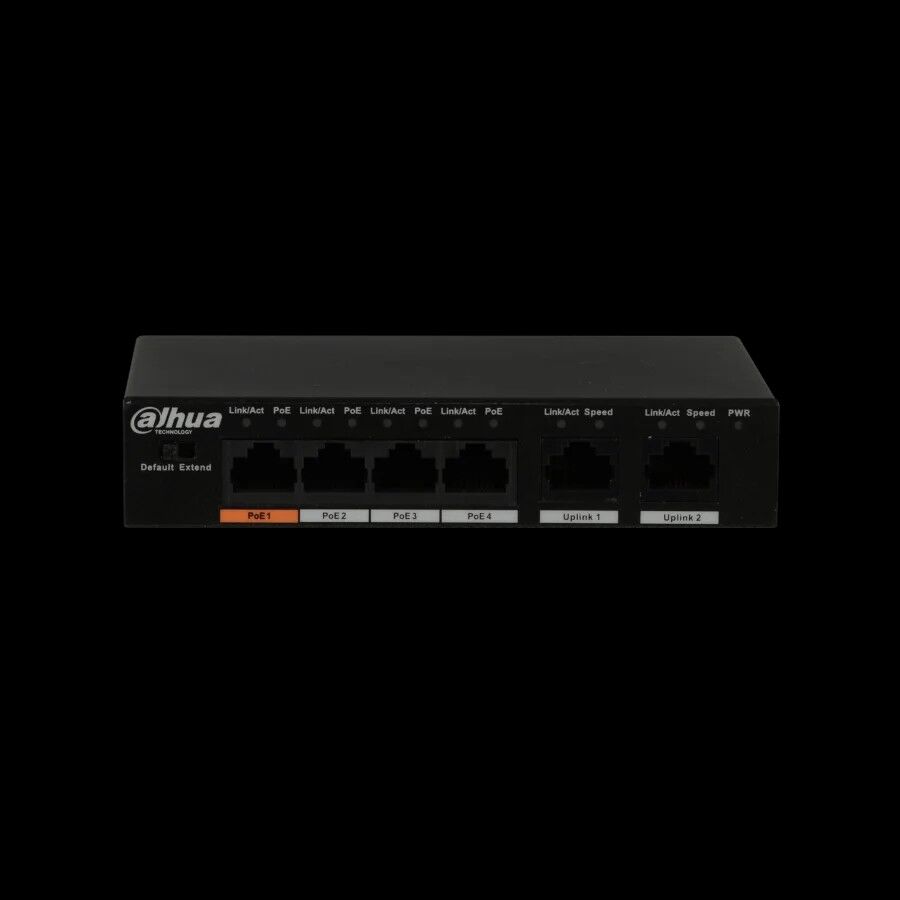 Dahua PFS3006-4ET-60 4FE PoE Port (60W), 2FE Uplink Switch