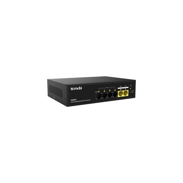 Tenda S106PC 55W 10/100Mbps 4 Port Poe 2 Uplink Switch