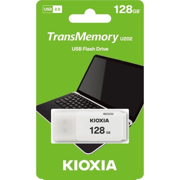 128GB KIOXIA U202  LU202W128GG4 Beyaz USB 2.0 Flash Bellek