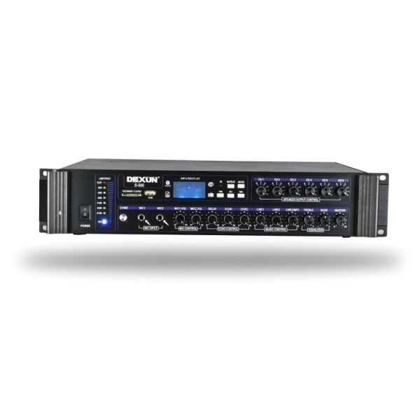 DEXUN D-500 700W 100V 6 Bölgeli Hat Trafolu USB Bluetooth Mikser Amfi