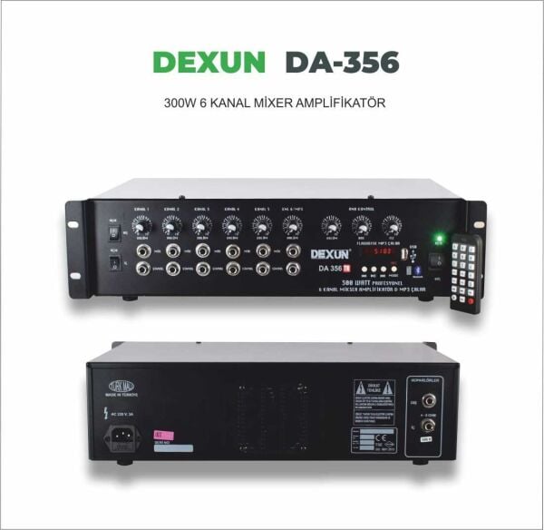 DEXUN DA-356 300W 100V Hat Trafolu Mono Güç Amfisi