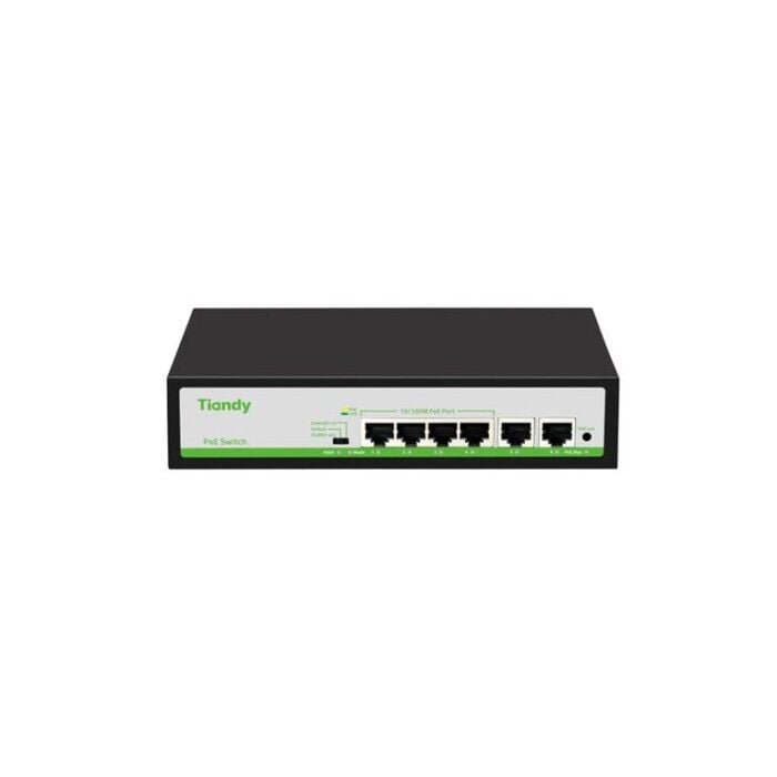 Tiandy TC-P3S06 F/0420/AT/55 4 Port Yönetilmeyen POE Switch (4E + 2E)