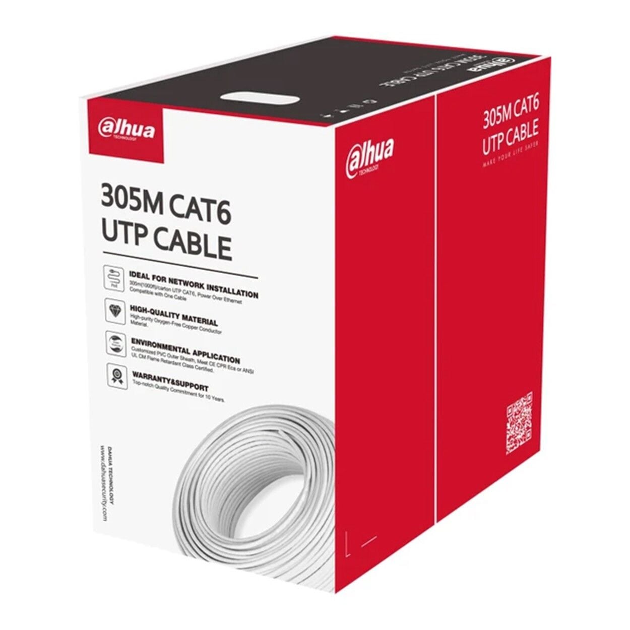 Dahua PFM923I-6UN-C OFC UTP CAT6 305M LSZH İç Ortam Kablo Beyaz