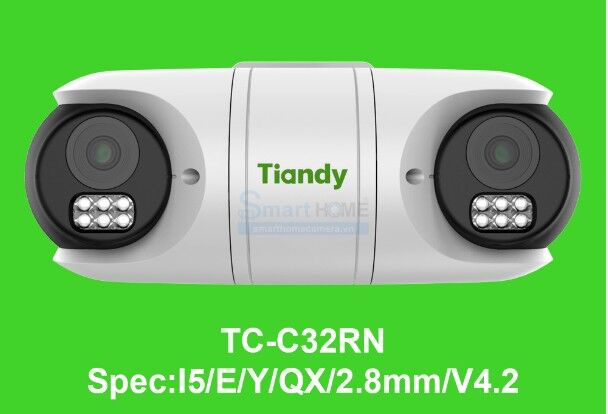 Tiandy TC-C32RN I5/E/Y/QX/2.8mm/V4.2  2MP Çift Kamera Bullet Ip  Kamera - Sesli
