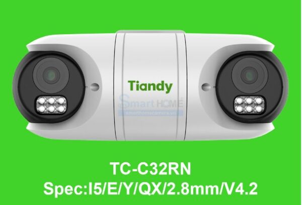 Tiandy TC-C32RN I5/E/Y/QX/2.8mm/V4.2  2MP Çift Kamera Bullet Ip  Kamera - Sesli