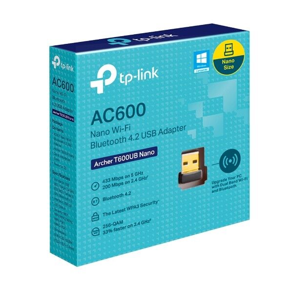 TP-Link Archer T600UB Nano AC600 Nano Wi-Fi Bluetooth USB Adaptör