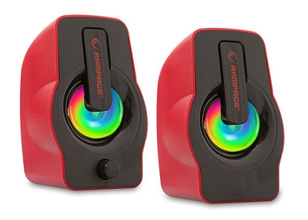Everest Rampage RMS-G7 FALSETTO 2.0 Ledli Kırmızı MM Gaming USB Hoparlör