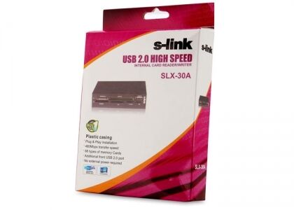 S-link SLX-30A 3,5'' Dahili Parlak Siyah Kart Okuyucu