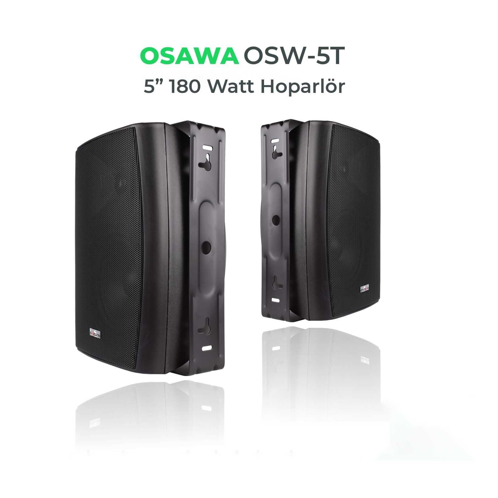 OSAWA OSW-5T 5'' 180W 100V Trafolu Duvar Tipi Sütun Hoparlör Siyah