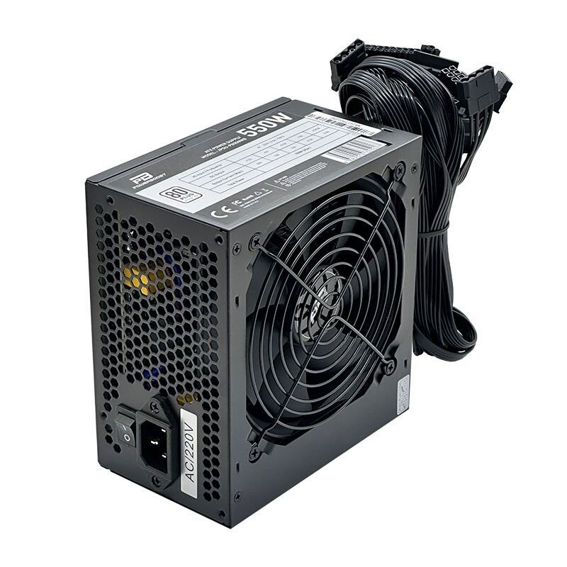 PowerBoost PB550WB 550W 80+ White APFC 4*PCI-E 6+2 Pin 12cm Siyah Fanlı ATX PSU