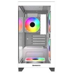 GameBooster GB-M6001W 600W 4*12 R.Bow Fan USB 3.0 Seaview MidT MATX Gaming Kasa